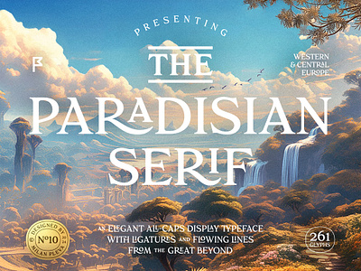 Paradisian Serif afterlife elegant elysium font heaven ligatures logo luxury paradise paradisian serif type typography