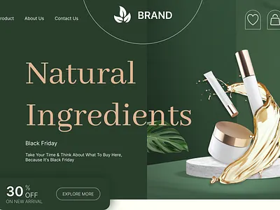 BRAND cosmetics design ui uiux ux web website website design