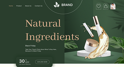 BRAND cosmetics design ui uiux ux web website website design