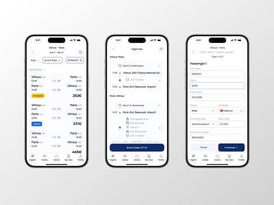 Flight booking mobile app - WeFly ✈️ app booking design mobile travel ui ux