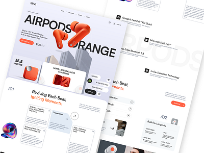 Airpods Product Page animation product ui