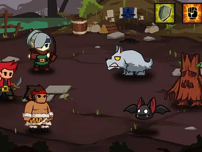 Mobile Game - Battle Concept Art illustration mobile game ui