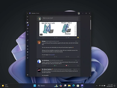 Fluent Mastodon Desktop App Concept app concept desktop app fluent design mock up redesign ui