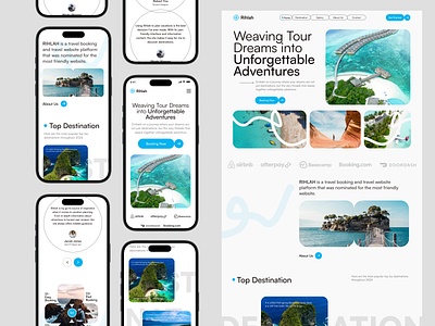Case Study: Rihlah Travel Website barkahlabs clean design holiday interface landing page mobile mobile app responsive tourism travel travel booking travel web traveling uiux user experience web web design website website design