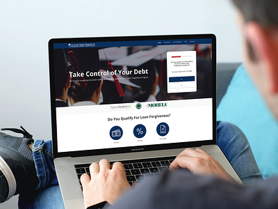 College Debt Services Website Redesign branding college debt conversion icons illustration leads seo design student loans ui website redesign