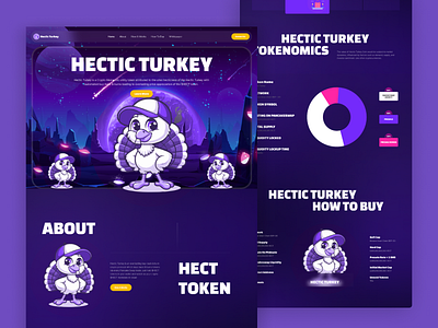 Meme Coin Landing Page blockchain crypto cryptocurrency design landing page meme meme coin landing page meme website memecoin memetoken nft ui website