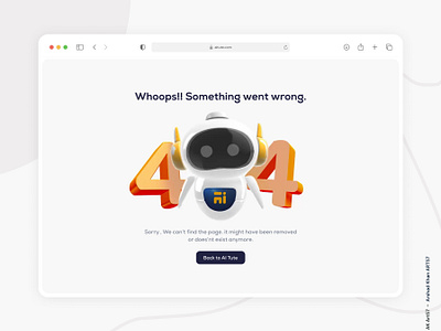 404 Page 3d 3d 404 404 page 404 uiux ai robot ak art57 akart57 arshad khan charecter cute design cute robo oops robo charecter robot something went wrong ui uiux website 404 page whoops