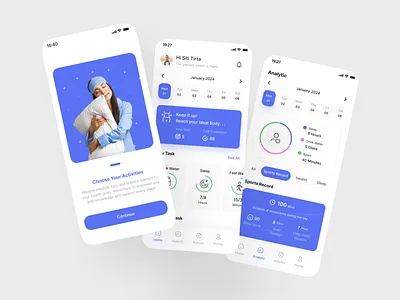 Health Monitoring App UI Kit appdesign design designapp health healthmonitoringapp inovationinhealth stayfit ui ux uidesign uiux wellnessrevolution