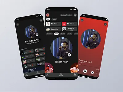 Music App Design app design typography ui ux web website