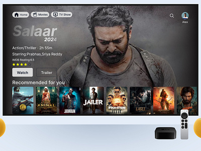 Apple Tv App app design typography ui ux