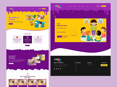 Kids Story Board Website Design Ui story ui web design