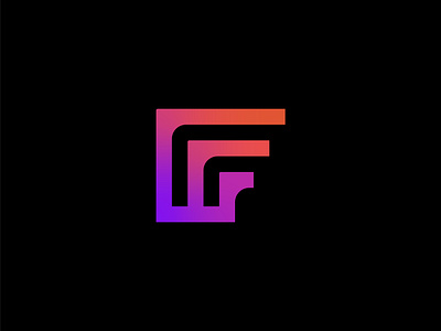 Geometric F Logo b2b branding design f f lettermark f logo fintech geometric icon lettering lettermark line logo logo design mark minimalist modern startup symbol tech