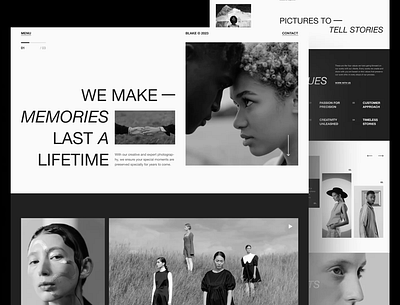 Blake – Photography Website UI Figma Template black and white creative studio figma template figma ui framer framer template homepage landing page minimalist peterdraw photography photography studio portfolio ui ui design uiux user interface webdesign website website design