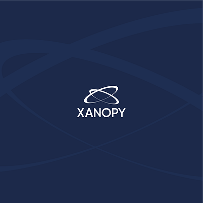 XANOPY LOGO blue canopy concept logo white