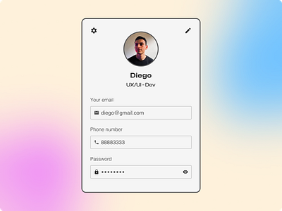 Day 10 of improving my UI skill · #10 Design Profile View Screen card challenge modern profile ui