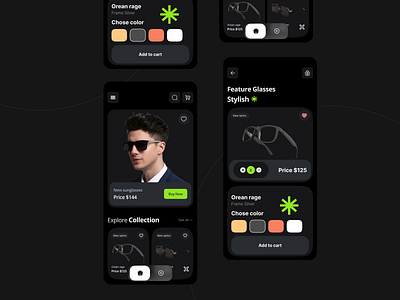 E-commerce app design branding clean creative ecommers eye glasses eye glasses app eye wear fashion inspiration ios minimal minimalism mobile app modren shop shop app store ui uiux