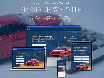 Car Rental Business WordPress Website Design Template business website template web template website design wordpress template