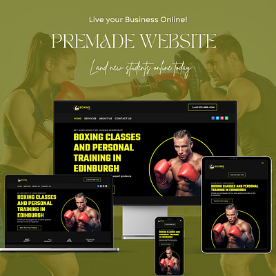 Fitness Coach Business WordPress Website Design Template business website template web template website design