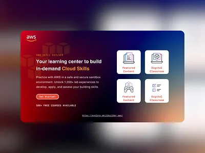 Landing Page for AWS Skill Builder landing page ui webdesign