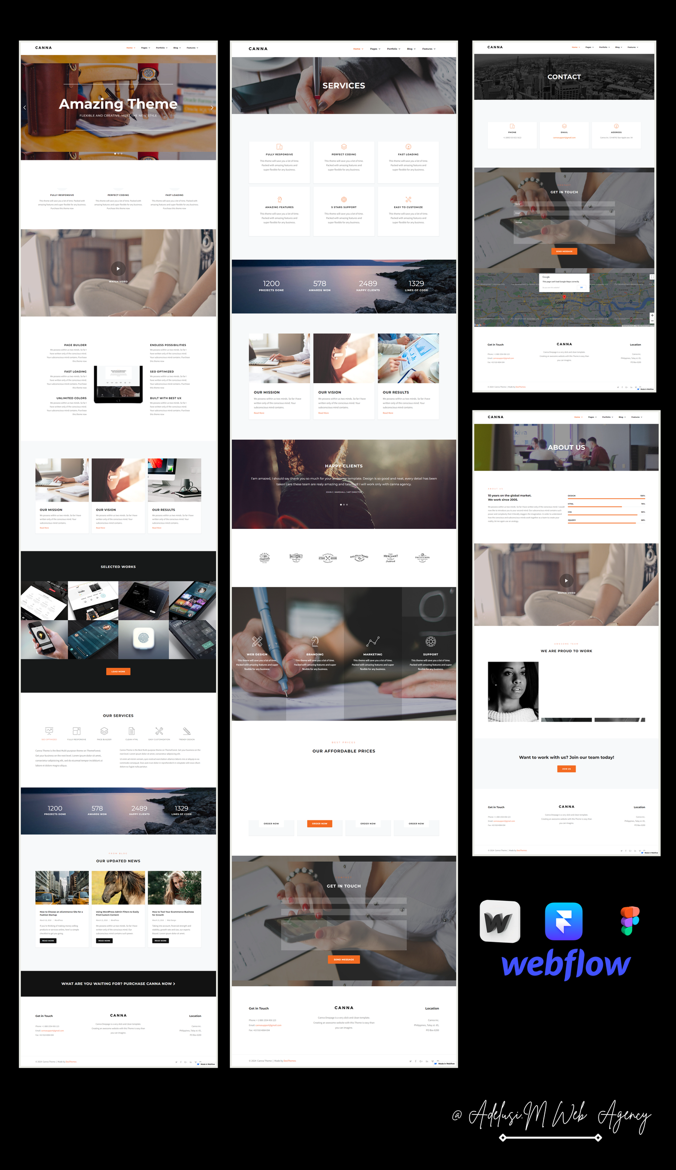Webflow Website Redesign (Theme Recreation) elementor elementor website illustration portfolio website responsivedesign theme customization ui ui dexign ux design web development webflow webflow recreate website design wordpress wordpress website wordpress website design wordpress website redesign