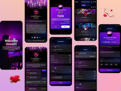 Drop App ( Book Venue, Club etc.) android branding illustration ios mobile app design motion graphics ui