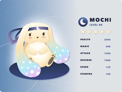 Mochi: Digital Pet UI Illustration design digital pet game ui game uiux gaming illustration ui ui design vector illustration