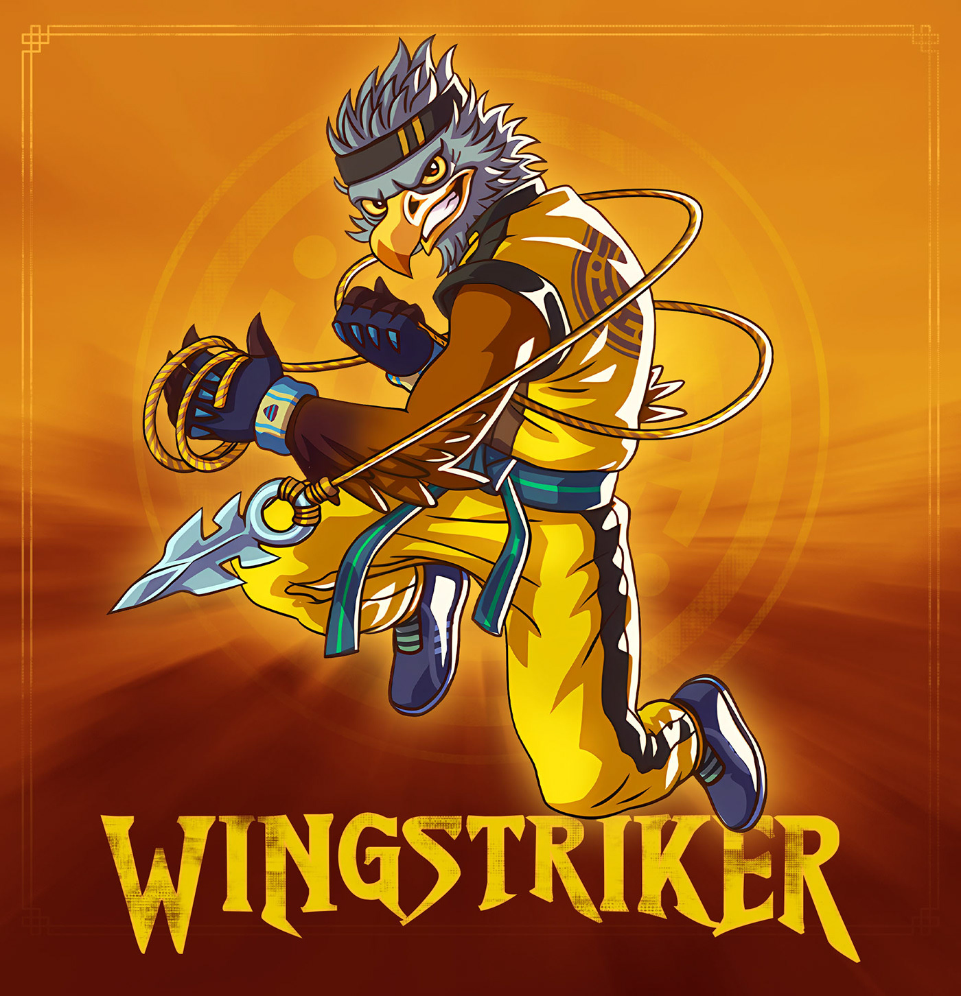 WingStriker - Eagle Game Character Design 3d character design animation character character animation character art character design character drawing character texturing concept art design game character design illustration mythical character design ui