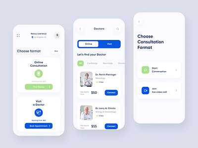 Medical mobile app conferencing doctor doctor app doctor appointment health healthcare ios ios app medical medical app medicine mobile app mobile app design online appointment online consultation ui ux
