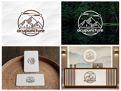 Acupuncture Logo & Brand Identity Design for Clinic. 3d animation branding graphic design logo ui