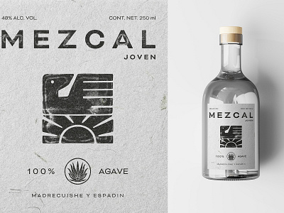 Mezcal Joven bottle branding design graphic design joven logo mezcal retro vector vintage