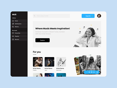 Music Web - Design concept artists concept design interface music musicalbums ui uidesign web webdesign website