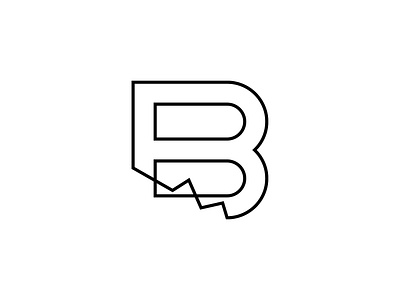 B lettermark b branding concept graphic design identity lettermark logo mark minimal simple symbol