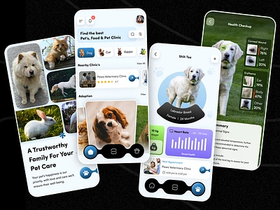 Innovative AI-based Pet Care Service App Design ai animal animal care app application artificial intelligence cat clinic dog healthcare mobile mobile ui pet pet app pet care pet care app pet clinic pet health pet shop veterinary