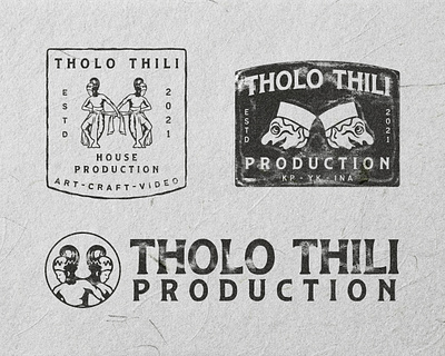 Tholo Thili Production branding design graphic design logo retro stamp sticker vector vintage