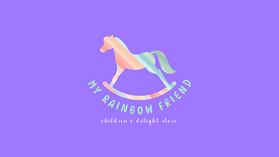Logo for a children's store baby store children children store emblem friends graphic design horse lego logo logo design logo store logotype minimal play game rainbow scooter store toys web web store