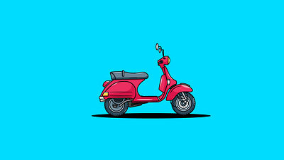 Vector Scooter | Illustration artist design figma flatdeign illustration ui uidesign uidesigner uiux vector