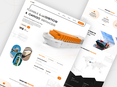 Landing Page design for Logistics