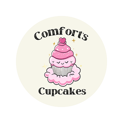 COMFORTS CUPCAKES LOGO branding graphic design illustration logo vector