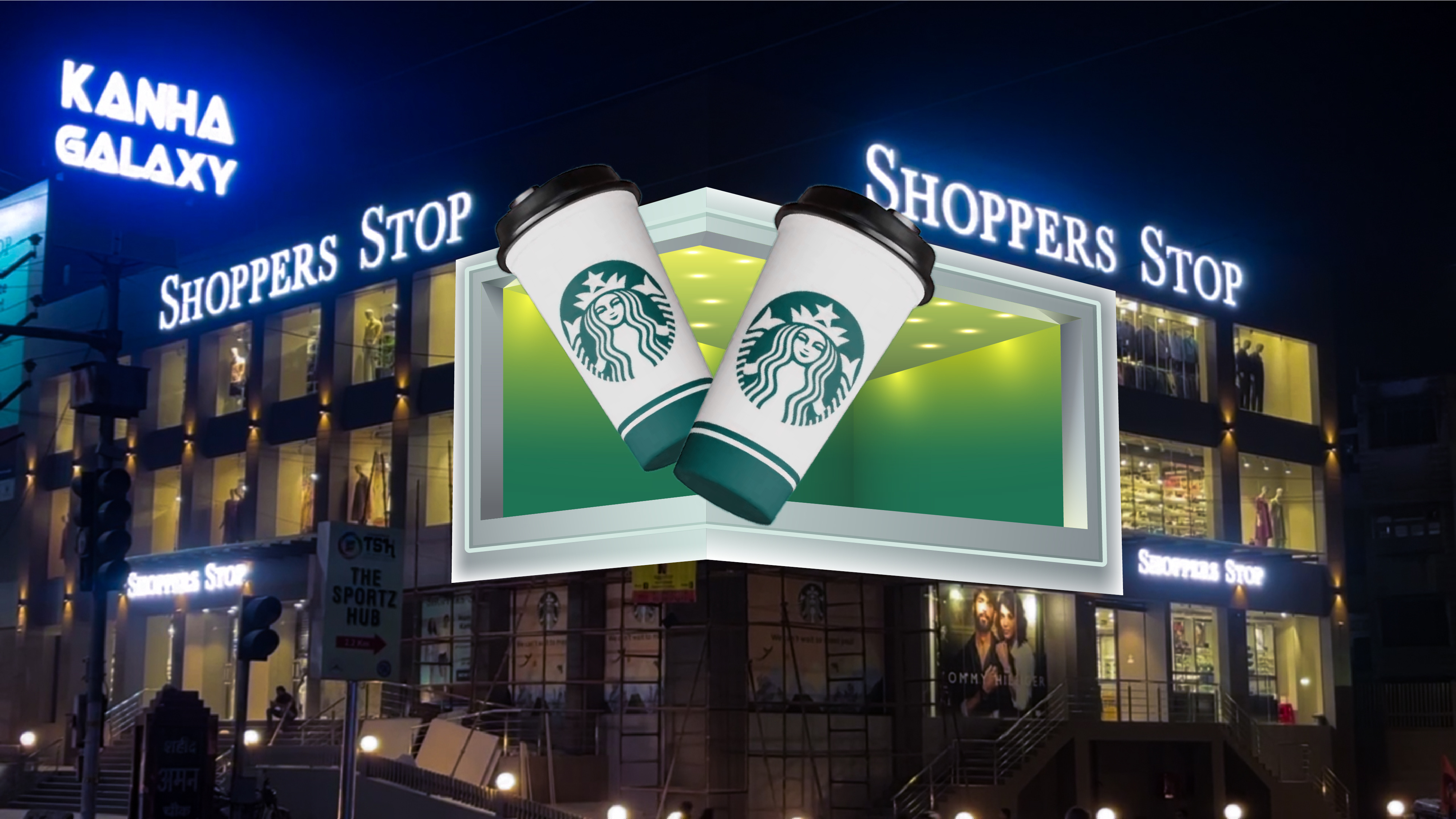 Doodly Studio - 3D Billboard Design and animation 3d 3d billboard animation branding concept creative agency doodly studio graphic design kanpur motion graphics new advertising shoppers stop starbucks video production company