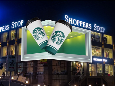 Doodly Studio - 3D Billboard Design and animation 3d 3d billboard animation branding concept creative agency doodly studio graphic design kanpur motion graphics new advertising shoppers stop starbucks video production company