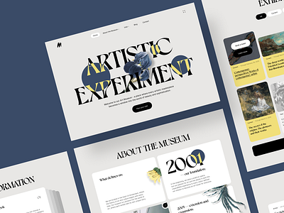Design Website for an Art Museum art concept design homepage minimal museum ui uidesign uiux ux uxdesign webdesign website website design