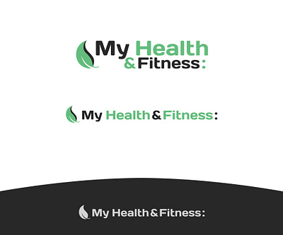 My Health & Fitness design eco fitness health leaf logo