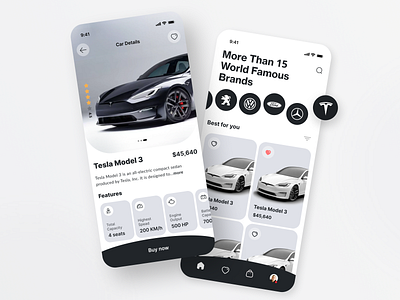 Car shop App app design ui uiux design