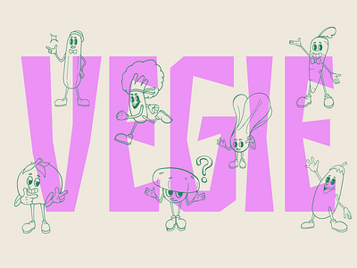 Vegie character bold design display font fun graphic design type design typeface typography