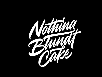 Nothing Blundt Cake calligraphy font lettering logo logotype typography vector