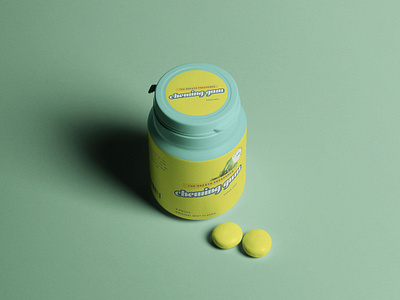 Chewing Gum Jar Mockup chewing gum graphicpear gum jar gum mockup gum package mockup mockup design mockup download psd mockup