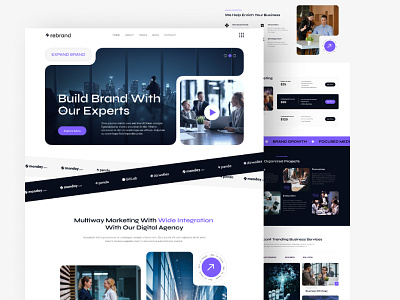 Rebrand Digital Agency abstract agency branding corporate digital agency modern redesign ui ui design visual design web design