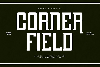 Corner Field Slab Serif Display Font branding font fonts graphic design logo nostalgic