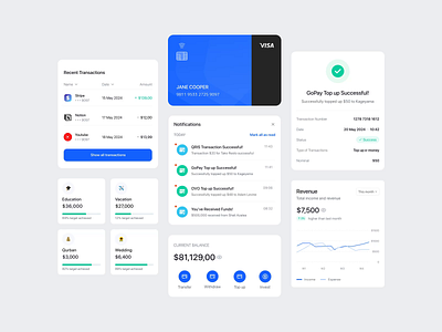 Finance - Component animation app b2b b2c banking business card clean component credit dipa inhouse finance minimalist mobile modern money payment startup ui wallet