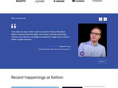New revised homepage design of Kellton branding illustration ui ux